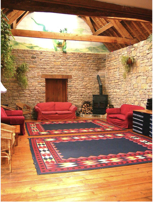 The barn with under-floor heating.